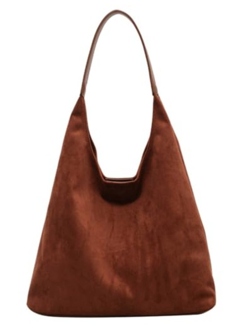 Vintage Suede Tote Bag Large Capacity Shoulder Bag Women Retro Commute